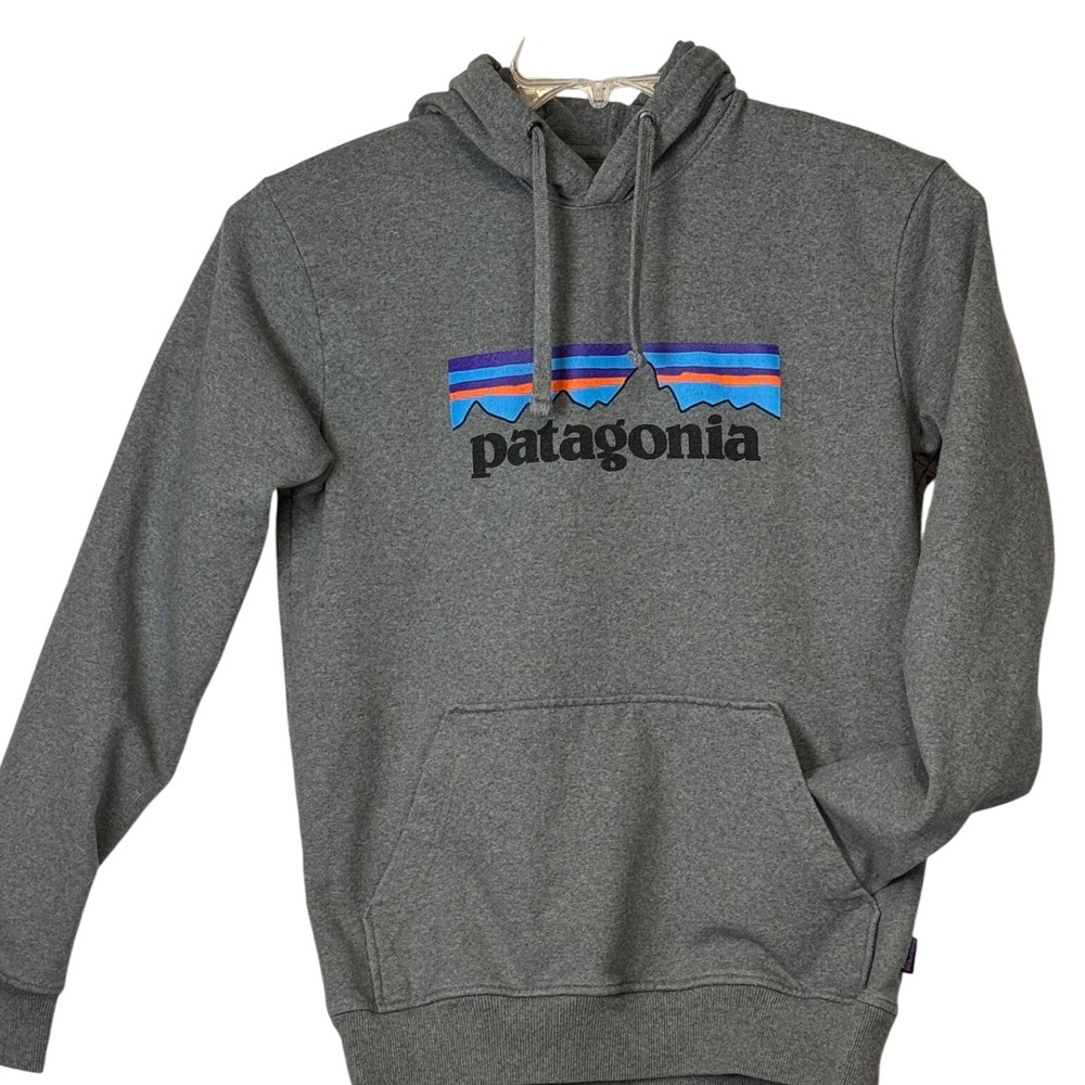 Patagonia Uprisal Hoody Grey Logo Pullover Hoodie Sweatshirt Men's Small - Picture 2 of 6